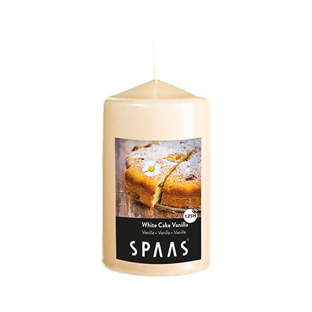 Kaars Spaas, stompkaars/geurkaars, White Cake Vanilla