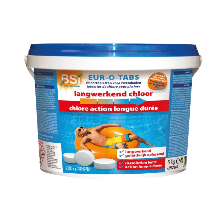Onderhoudsproduct Langwerkend Chloor, 5 kg, type: zwembadproduct