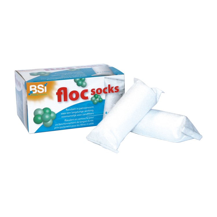 Onderhoudsproduct BSI, Floc Socks, zwembadproduct