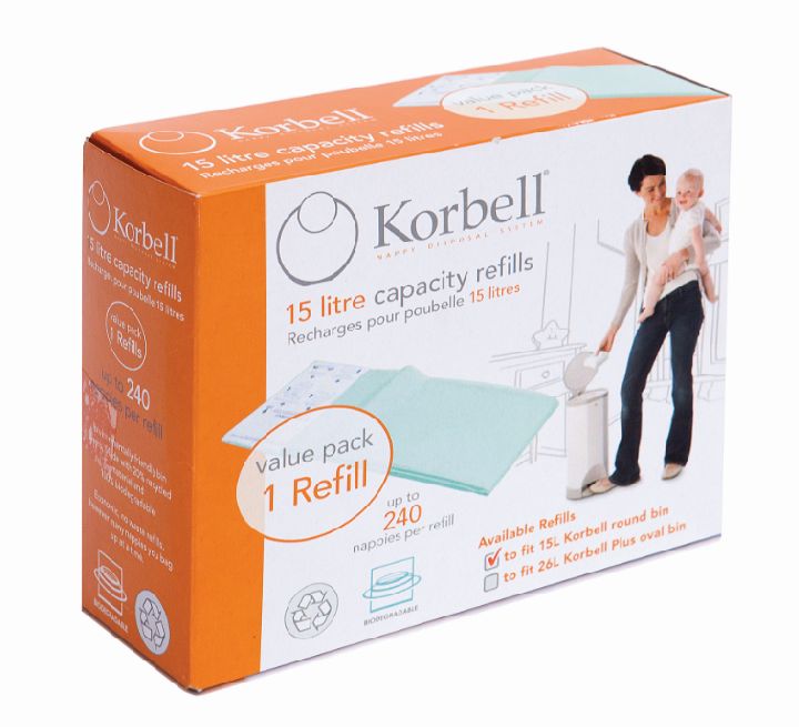 Luieremmer navulling Korbell, geschikt voor Korbell Nappy disposal bin