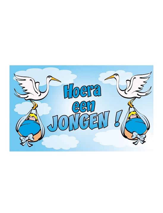 Vlag Funny Fashion Hoera Een Jongen