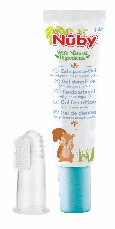 Tandpasta Nuby Gel toothpaste + finger brush