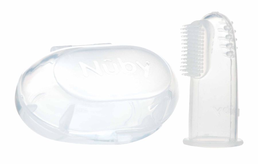Vinger tandenborstel Nuby First silicone toothbrush