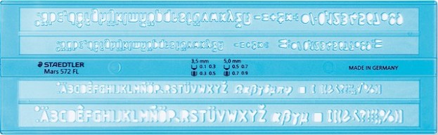 Lat Staedtler Lettersjabloon