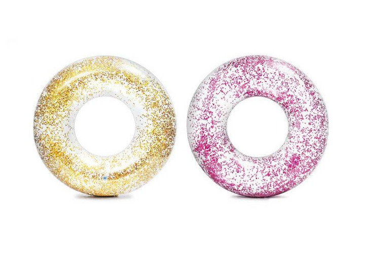 Zwemband/vlot Sparkling Glitter Tubes, goud/roze, collectie: Sand & Summer, vanaf 9 jaar, assortiment