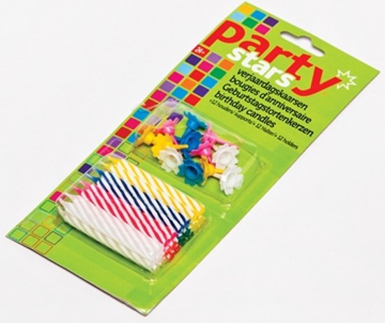 Feestartikelen Birthday Candles kaars | Party Stars