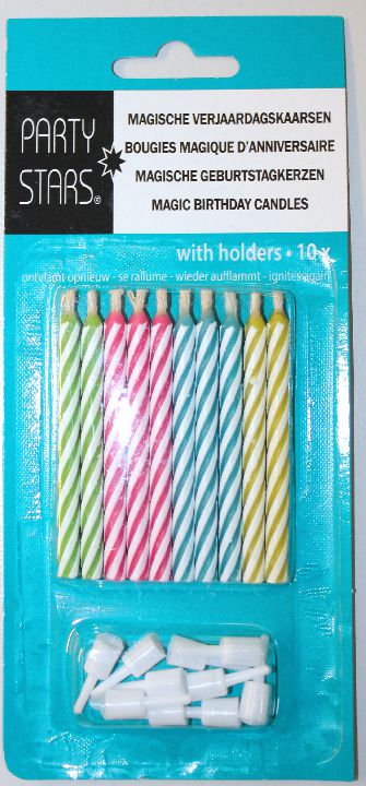 Feestartikelen Magic Birthday Candles kaars | Party Stars