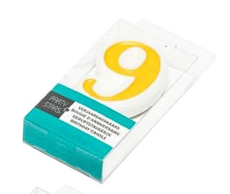 Feestartikelen Number 9 kaars | Party Stars