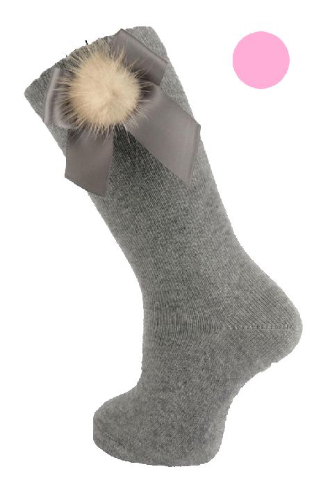 Kousen Carlomagno Bow Pompon, kniekousen