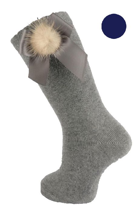 Kousen Carlomagno Bow Pompon, kniekousen