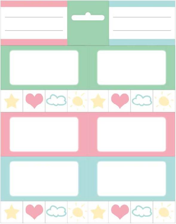 Etiketten schooletiketten | Pastel