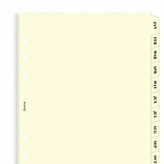 Agendavulling Filofax Org Und A5 January-December Index, notitieblaadjes, geschikt voor Filofax