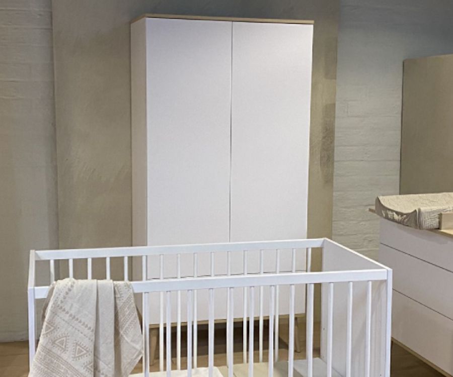 Kast Quax, Flow Natural Oak White, 2-deurs
