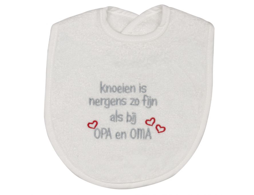 Slabbetje PetitVillain Knoeien is nergens zo fijn als bij opa en oma
