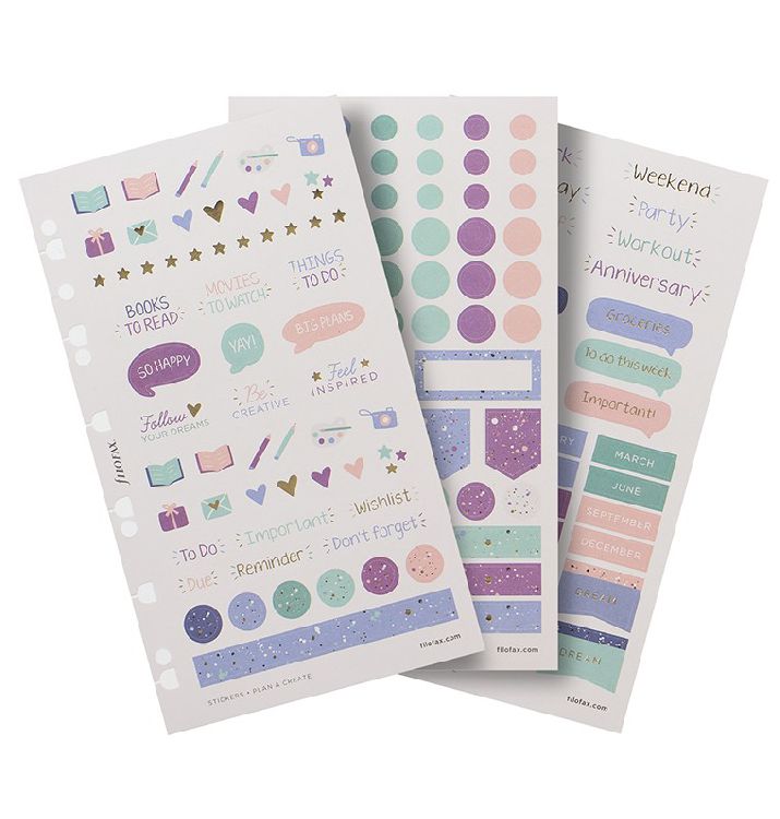 Agendavulling Filofax, stickers, geschikt voor Filofax