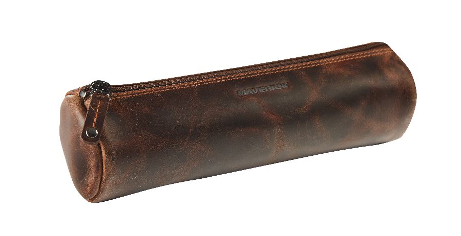Pennenzak MAVERICK Leather Pencase Round Large, rond | The Original