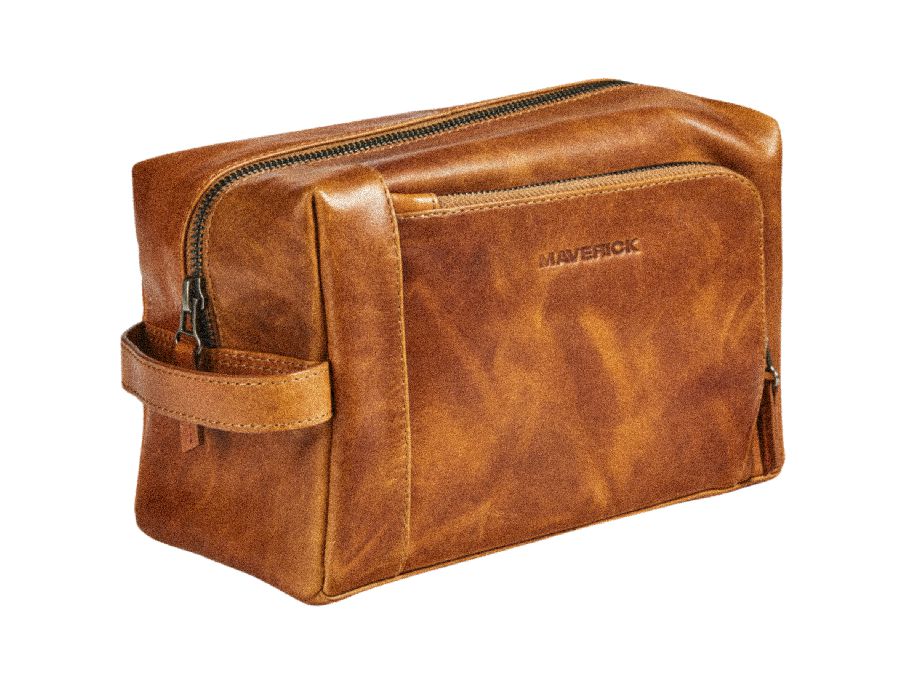 Toilettas MAVERICK Leather toiletbag | New Men