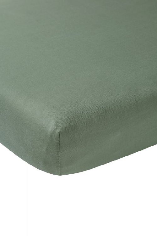 Hoeslaken Meyco Home, geschikt voor eenpersoonsbed 90x200 | Forest Green