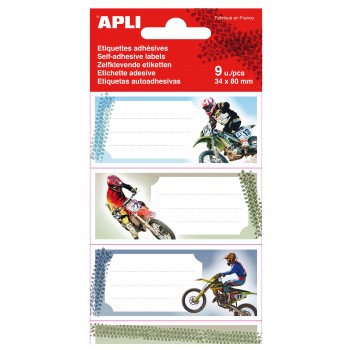 Etiketten Agipa Motos, schooletiketten