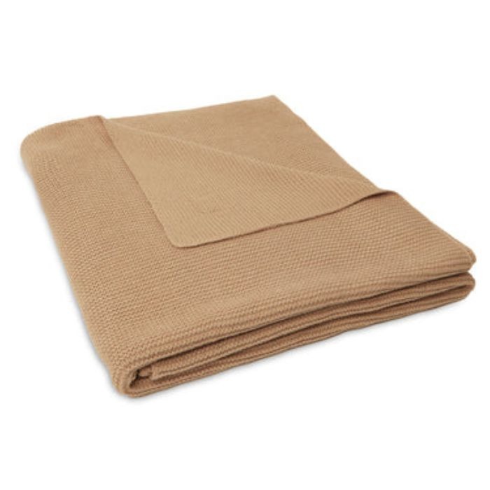 Deken Jollein, geschikt voor wieg/draagmand/park | Basic Knit biscuit