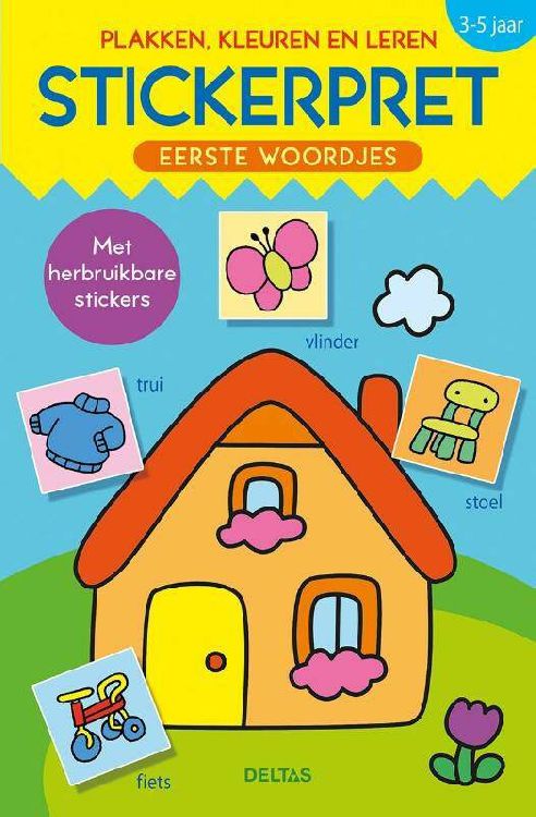 Boek DELTAS Stickerpret - Eerste Woordjes, stickerboek