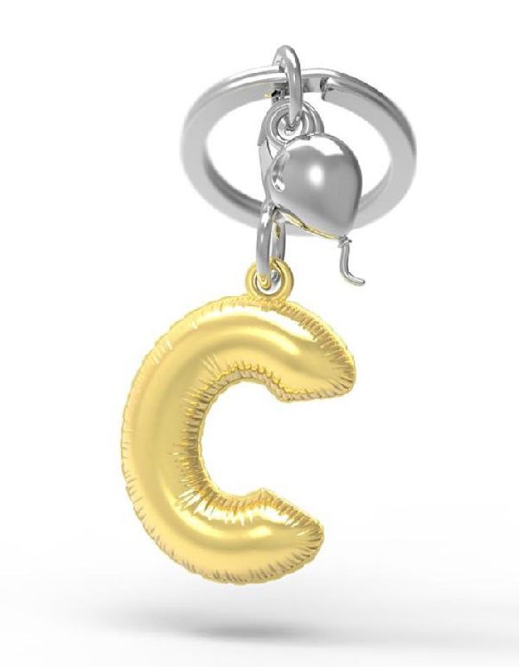 Sleutelhanger Metalmorphose Alphabet - C, letter | Party Balloon