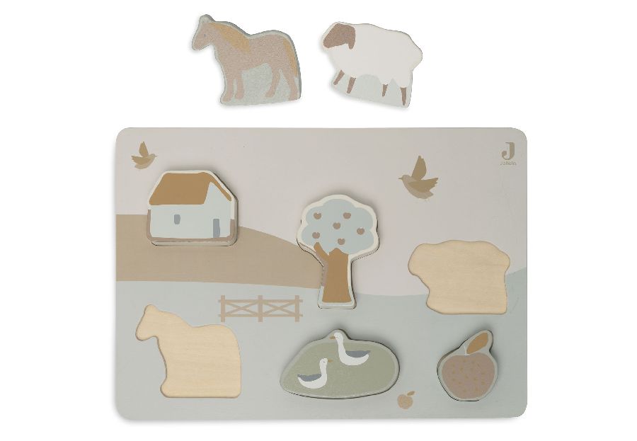 Puzzel Jollein Wooden Puzzle | Farm