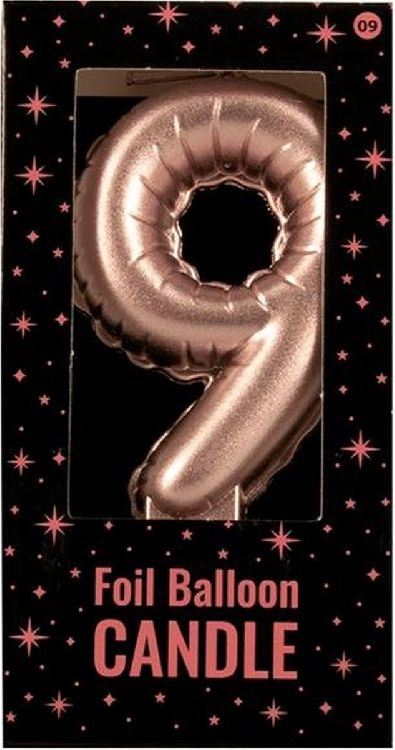 Feestartikelen PD Party Foil Balloon Candles - 9, kaars