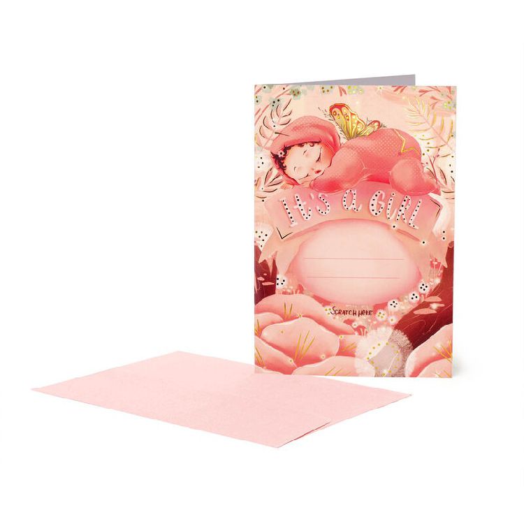 Wenskaart Legami, Scratch Off Card - It's A Girl, kraskaart