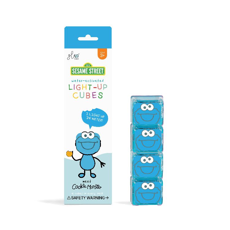 Badspeelgoed Glo Pals Cookie | Light Up Cubes Sesame Street