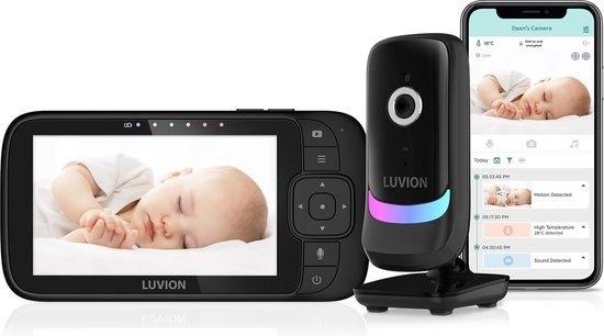 Babyfoon Luvion Essential Connect, babyfoon met dual gebruik (beeldbabyfoon + smartphone/tablet)
