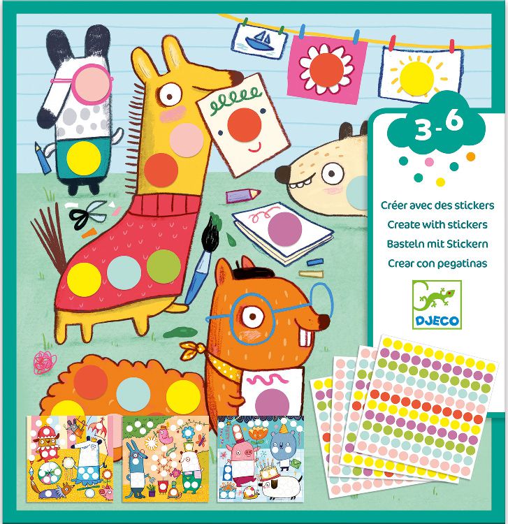 Stickers Djeco With color dots | Stickers