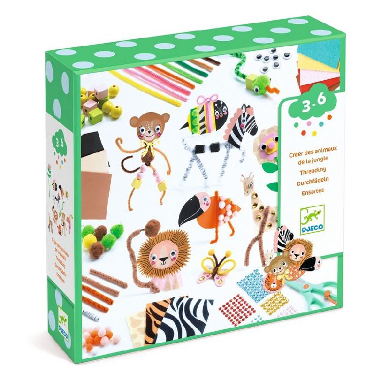 Knutselen Djeco Jungle animal creation box | Colours For Little Ones