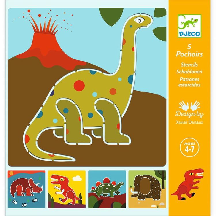 Kleuren Djeco Dinosaurs | Stencils