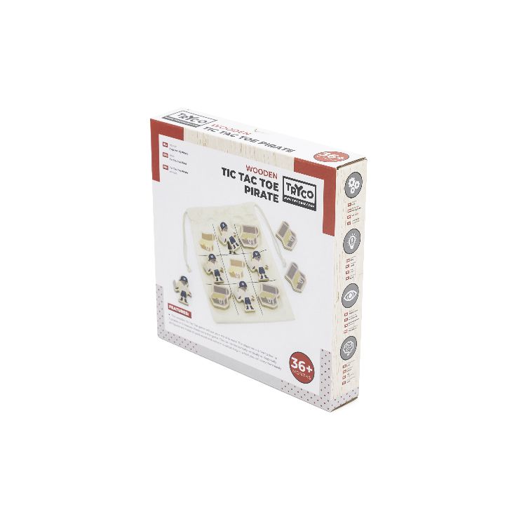 Gezelschapsspel Tryco Wooden Tic tac toe pirate