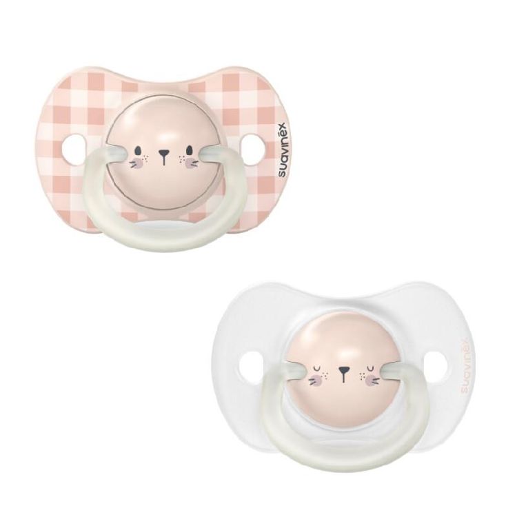 Fopspeen Suavinex Night & Day | Rabbit pink