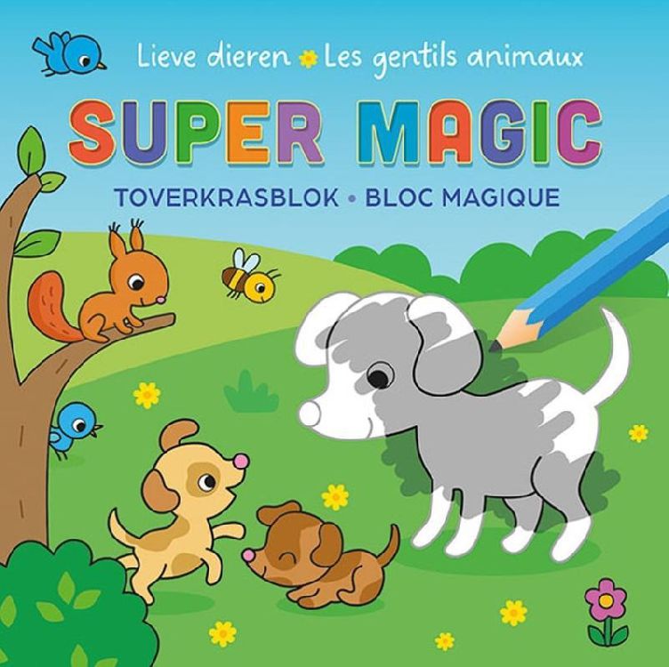 Boek DELTAS Lieve Dieren Toverkrasblok, kleurboek