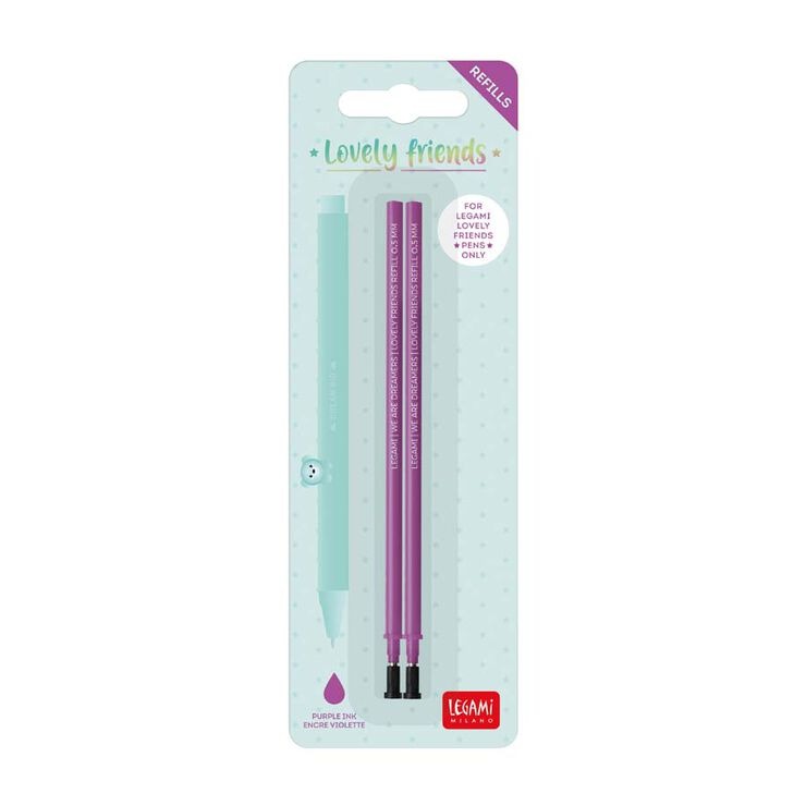 Balpen vulling Legami Refill for Lovely Friends, gel, paars