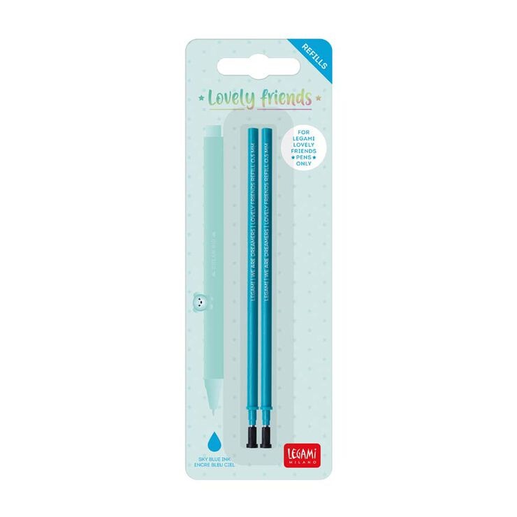 Balpen vulling Legami Refill for Lovely Friends, gel, blauw