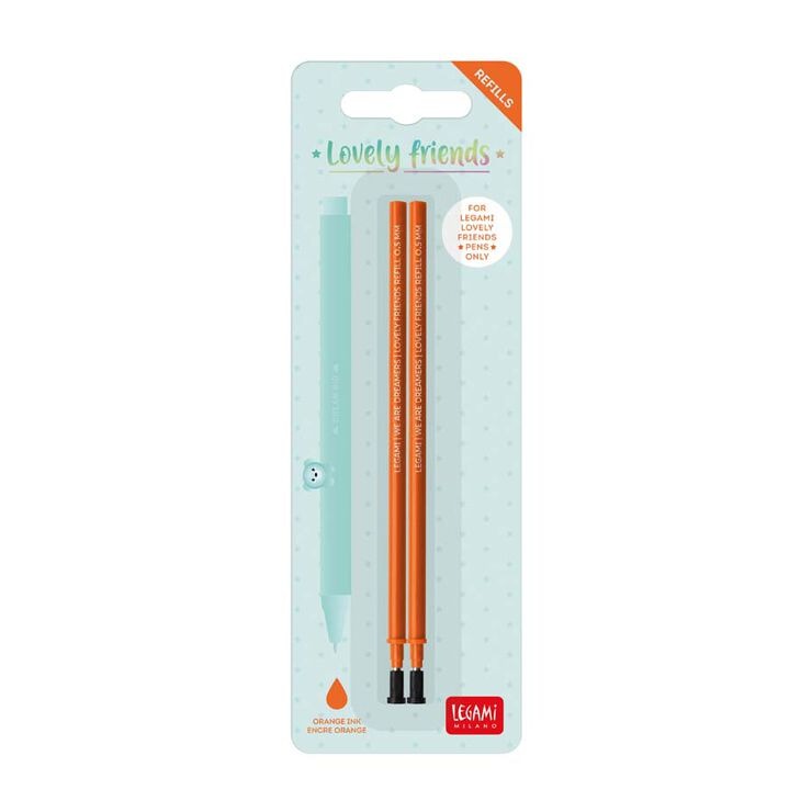 Balpen vulling Legami Refill for Lovely Friends, gel, oranje