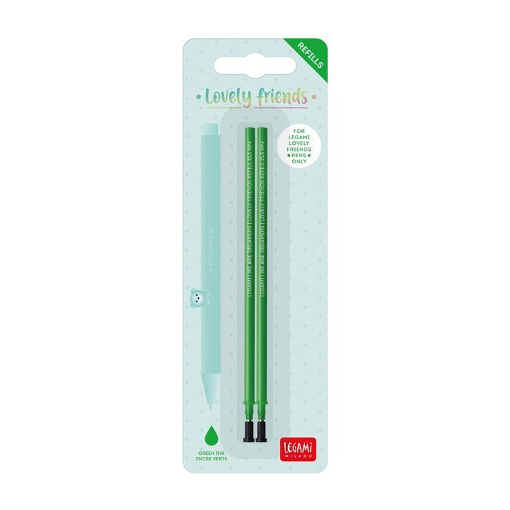 Balpen vulling Legami Refill for Lovely Friends, gel, groen