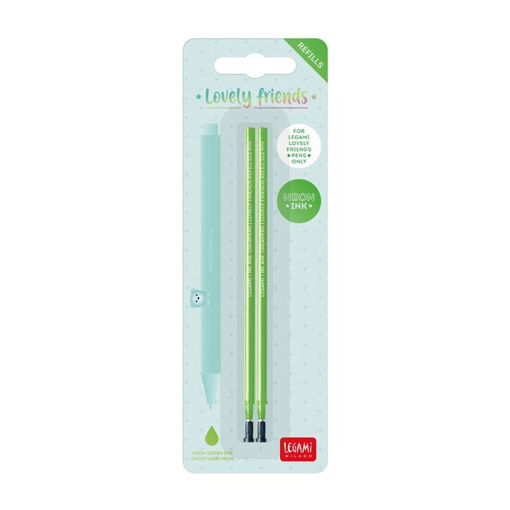 Balpen vulling Legami Refill for Lovely Friends, gel, groen
