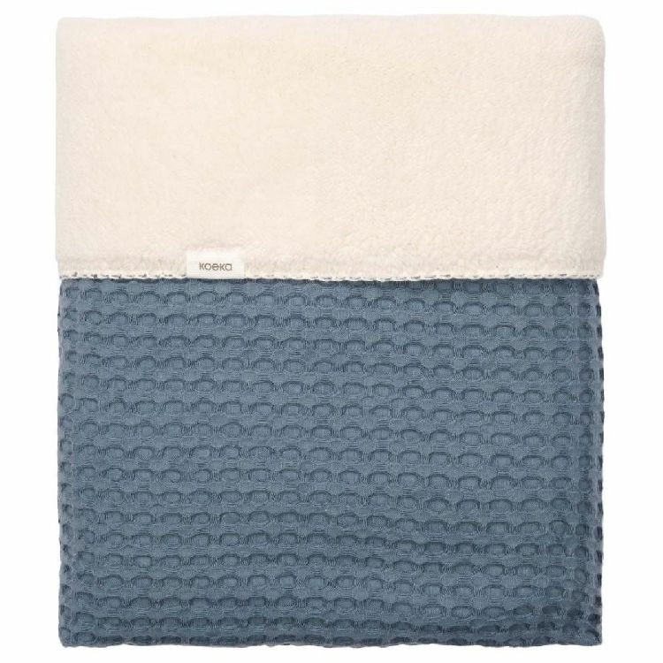 Deken Koeka, geschikt voor babybed 60x120/babybed 70x140 | Oslo bluestone