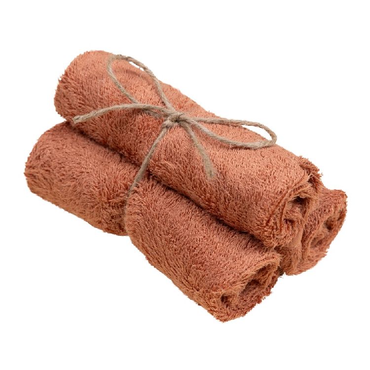 Handdoek Timboo Bamboo Gastendoek | Timboo sunrise orange
