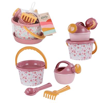 Strandspeelgoed Little Dutch Strandset 5-delig | Pink Flowers