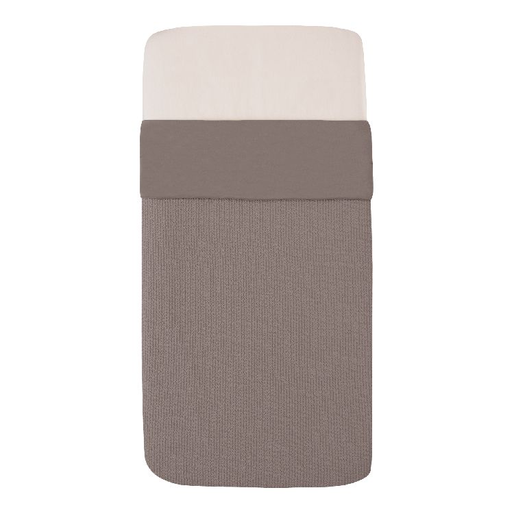 Deken Witlof For Kids Tuck-Inn, geschikt voor babybed 60x120 | Waves warm grey