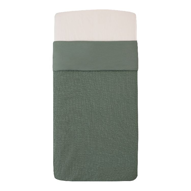 Deken Witlof For Kids Tuck-Inn, geschikt voor babybed 60x120 | Waves forest green