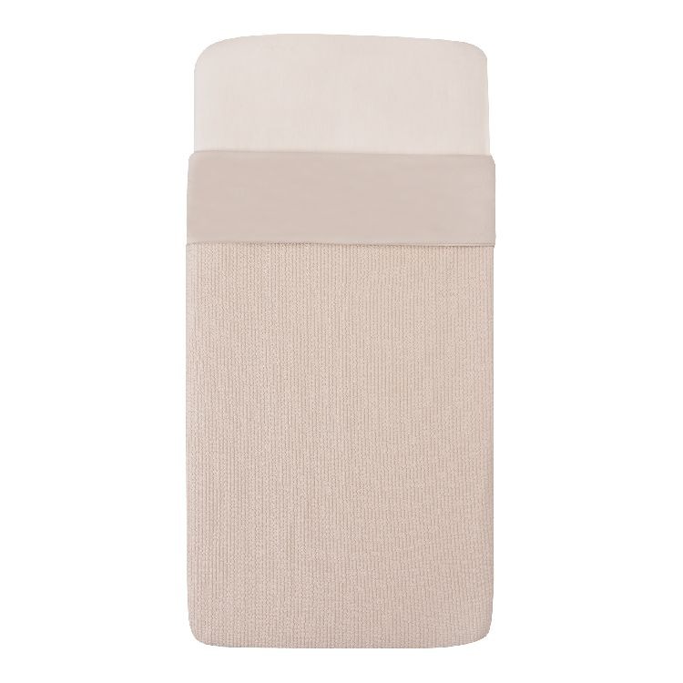 Deken Witlof For Kids Tuck-Inn, geschikt voor babybed 60x120 | Waves soft sand