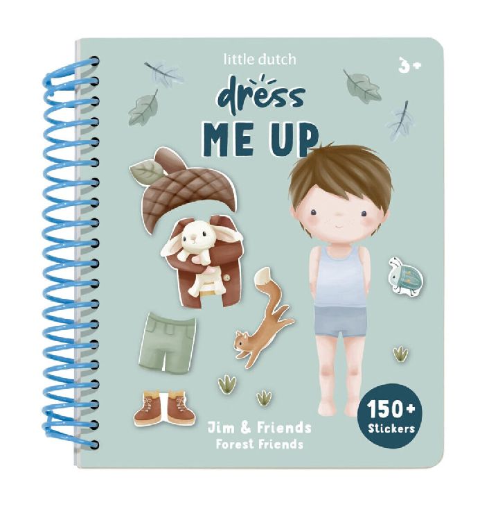 Boek Little Dutch Dress me up book, doeboek/stickerboek | Forest Friends