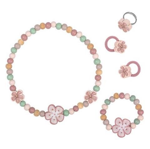 Armband/halsketting/ring Little Dutch Sieradenset bloemen